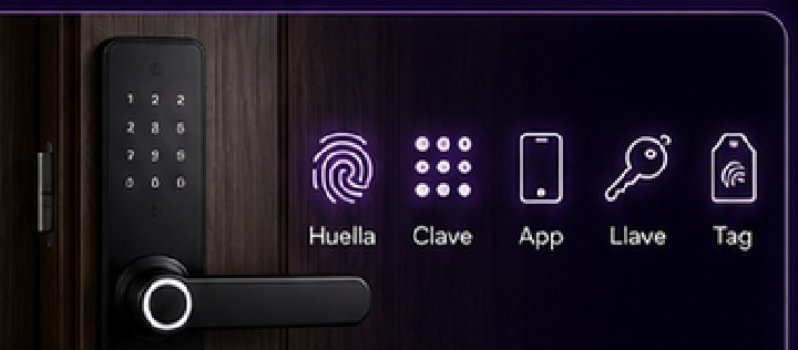 Manilla digital Verki con apertura por huella, clave, app, llave o tag